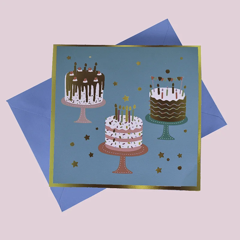 Hot Sales Pop Up Greeting Card 3D High Quality Gold Stamping Handmade For Friends And Birthday