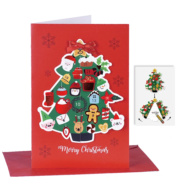 Factory 3D Moving design Christmas greeting card for gifts
