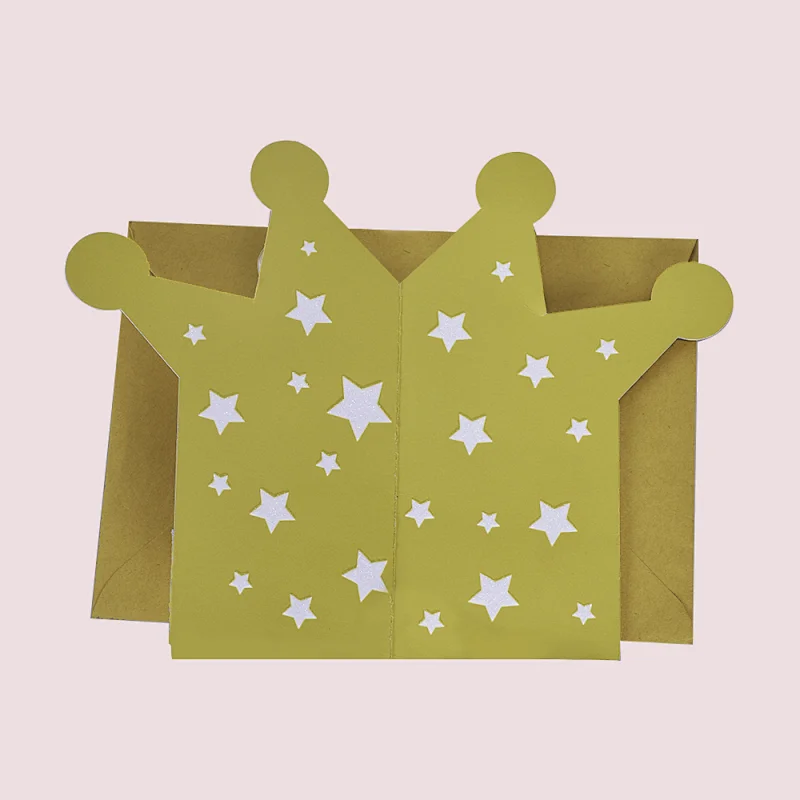 Hot Sales Pop Up Gold Stamping Greeting Card Handmade For Friends Birthday