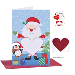 Scratch sticker Xmas greeting card for Christmas gifts