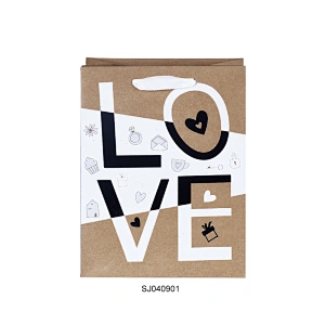 Wholesale Custom Brown White Gift Craft Kraft Shopping Paper Bags With Handle