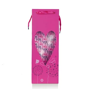 Factory Wholesale Gift Packaging Custom Printed Bottle Paper Wine Bags with Handles