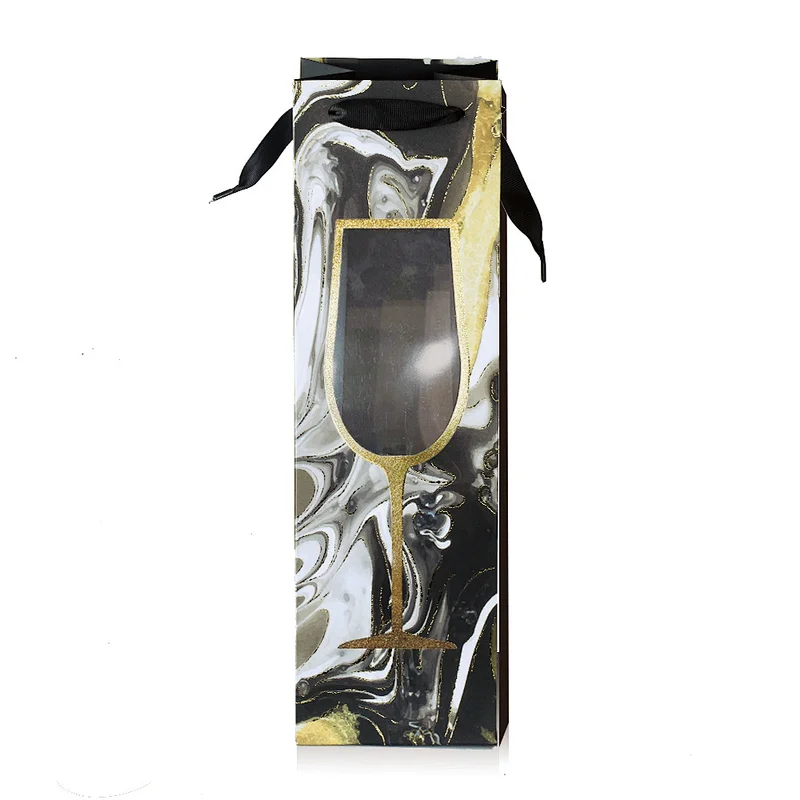 High Quality Customized Wine Bottle Gift Packaging Paper Bag