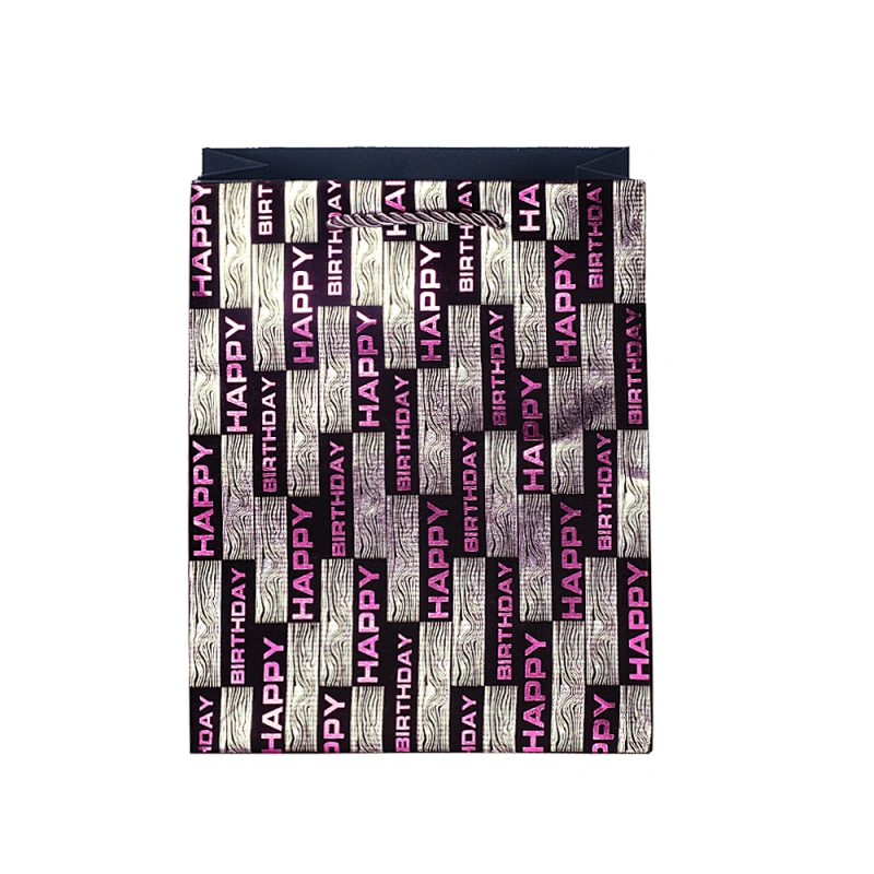 Happy birthday hot stamping paper bags for packing gifts