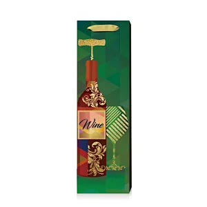 High Quality Customized Wine Bottle Gift Packaging Paper Bag