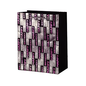 Happy birthday hot stamping paper bags for packing gifts