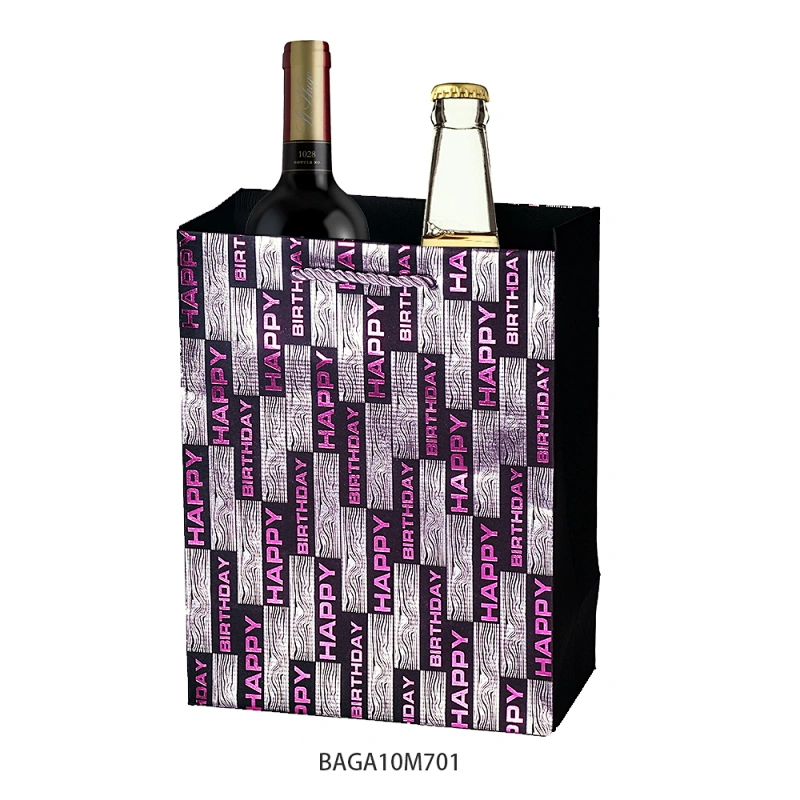 Happy birthday hot stamping paper bags for packing gifts