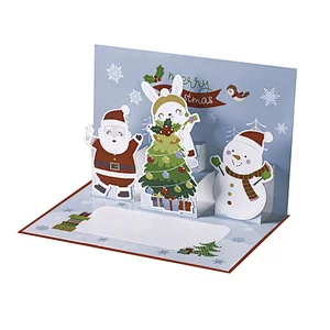 Merry Christmas Custom Greeting Card 3d Pop Up Custom Cards for Festival-2