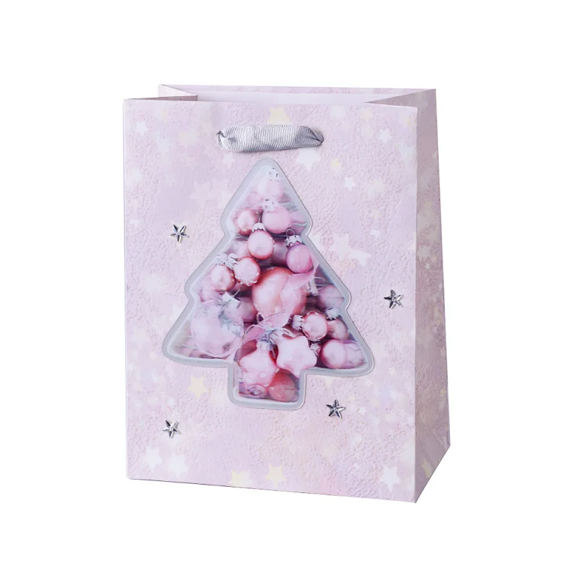Lenticular sticker gift paper bag for packing presents