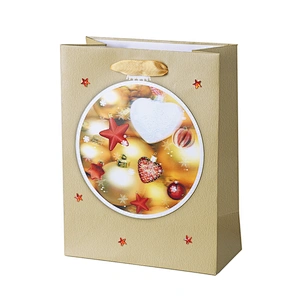 Lenticular sticker gift paper bag for packing presents