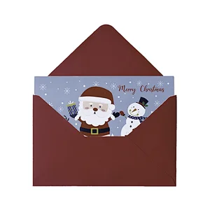 Merry Christmas Custom Greeting Card 3d Pop Up Custom Cards for Festival