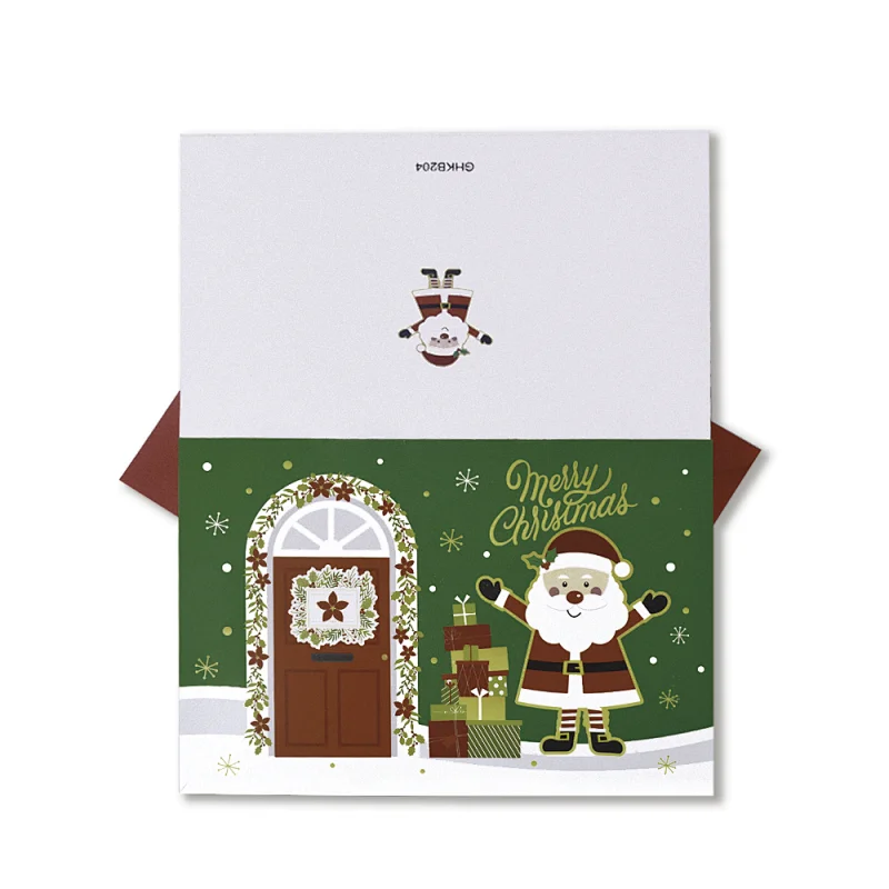 Merry Christmas Custom Greeting Card 3d Pop Up Custom Cards for Festival-4