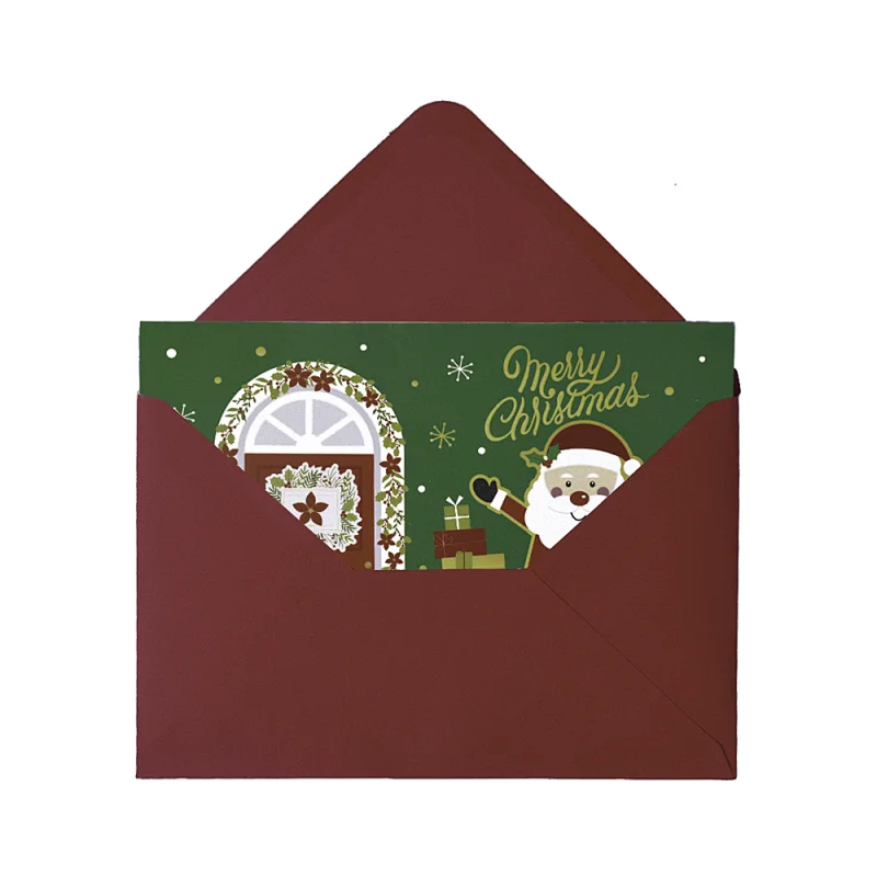 Merry Christmas Custom Greeting Card 3d Pop Up Custom Cards for Festival-4