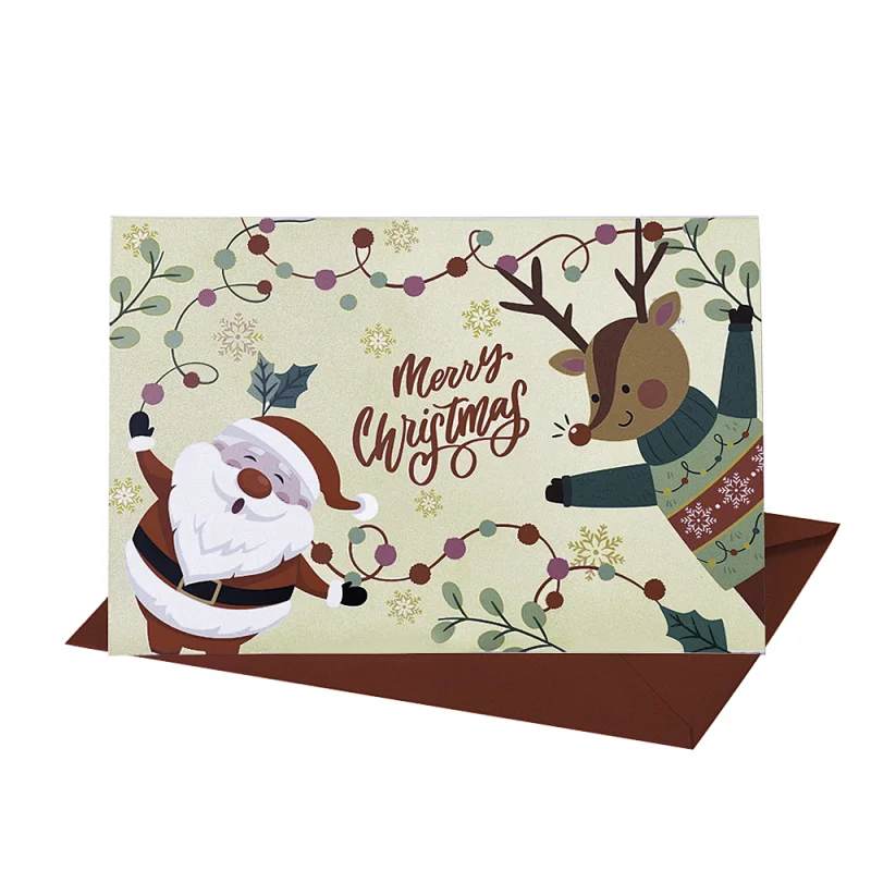 Merry Christmas Custom Greeting Card 3d Pop Up Custom Cards for Festival-6