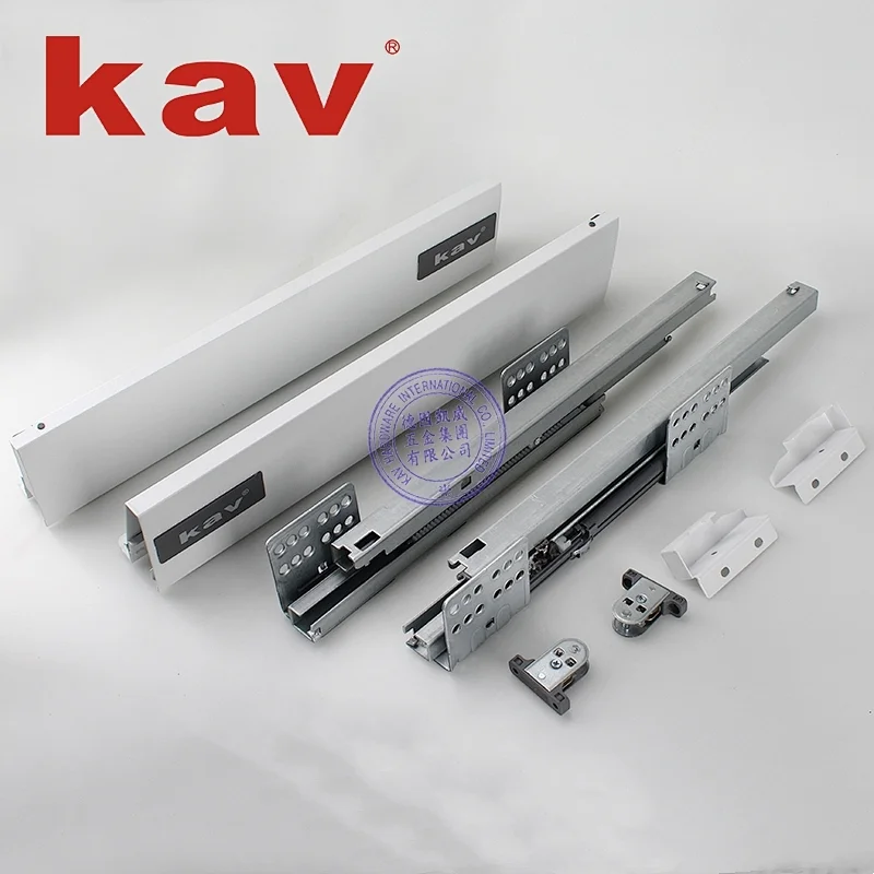 Environmental Galvanized Sheet Double Wall Deawer System Soft Closing Drawer Slide (E660H05-68)