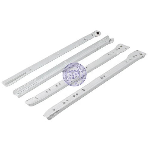 white color powder coated non soft close bottom mounted  furniture slide runner rail