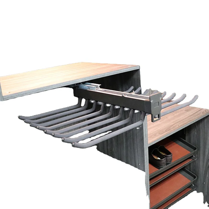 double row extension frame soft close under mount slide frame for trousers