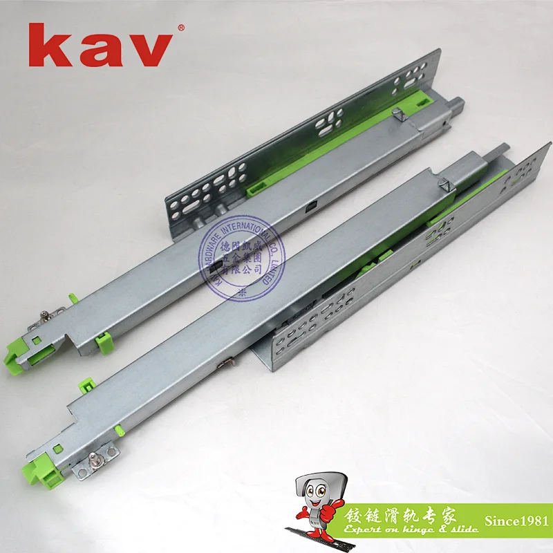 full extension drawer slides push to open under mount drawer slides (663FI)