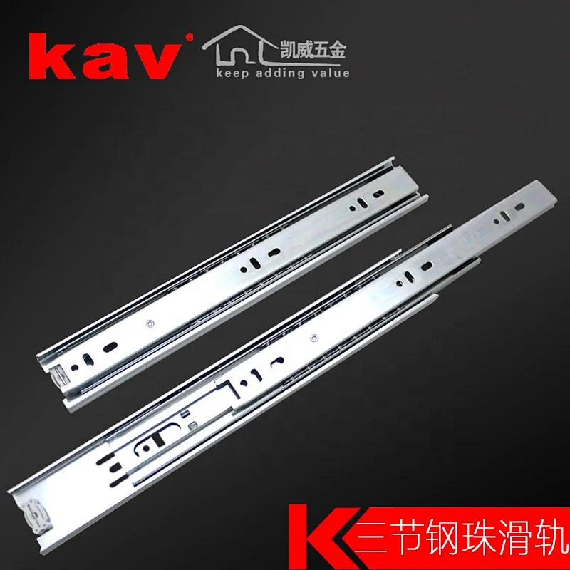 drawer slide ball bearing 45 mm cabinet  full extension side mount drawer runner (L45315)