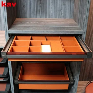 top-grade divider box  jewel box with soft close undermount drawer slide for wardrobe