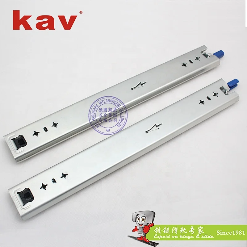 53mm width ball bearing slides with lock industry heavy duty drawer slides rails (EL530)