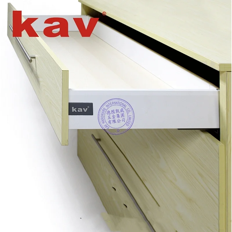 Environmental Galvanized Sheet Double Wall Deawer System Soft Closing Drawer Slide (E660H05-68)