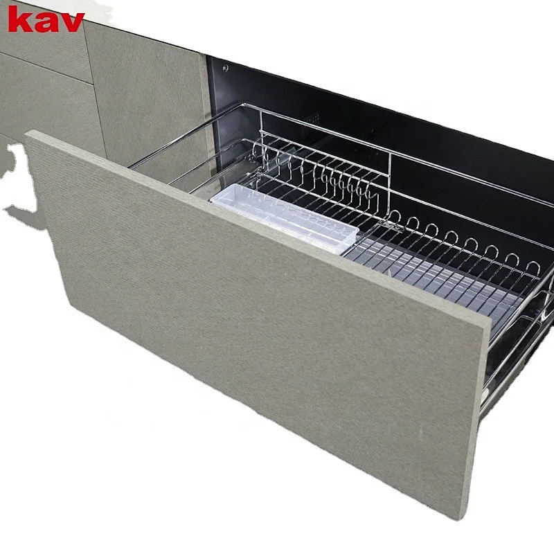 pull cabinet stainless steel wire bowl rack with cover soft close undermount slide
