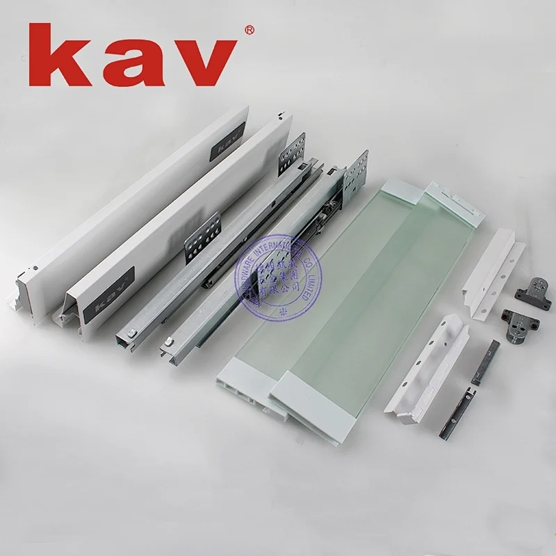 Environmental Galvanized Sheet Double Wall Deawer System Soft Closing Drawer Slide (E660H05-68)