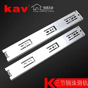 drawer slide ball bearing 45 mm cabinet  full extension side mount drawer runner (L45315)