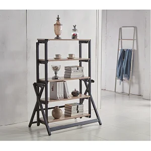 kav multi-function convertible dinning table and folding bookcase shelf AM004