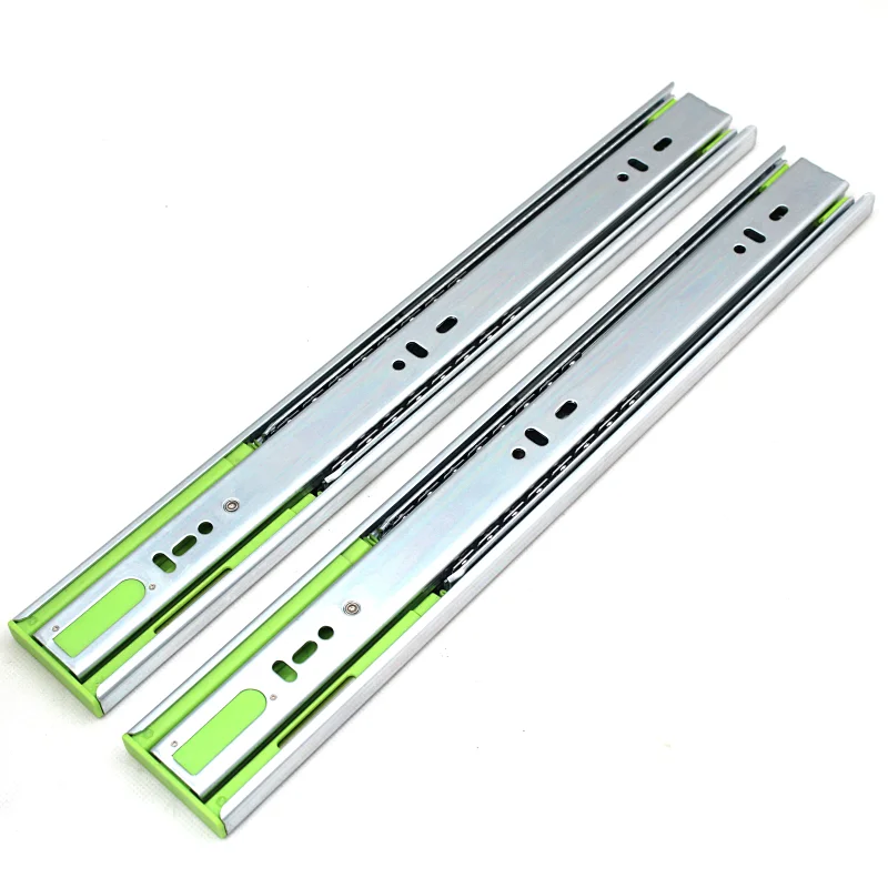 45mm full extension ball bearing drawer slide soft close drawer telescopic channel