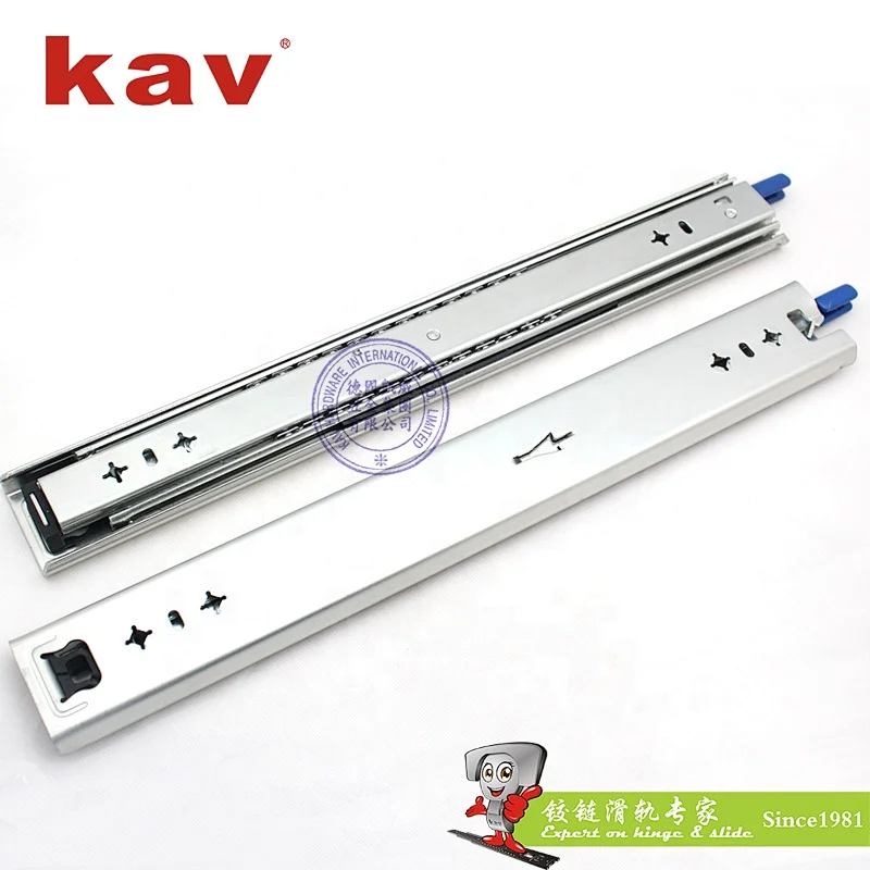 53mm width ball bearing slides with lock industry heavy duty drawer slides rails (EL530)