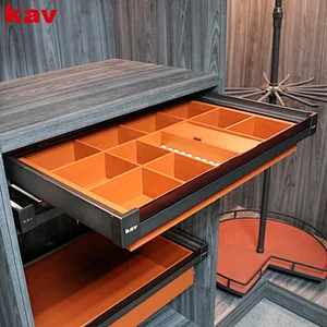top-grade divider box  jewel box with soft close undermount drawer slide for wardrobe