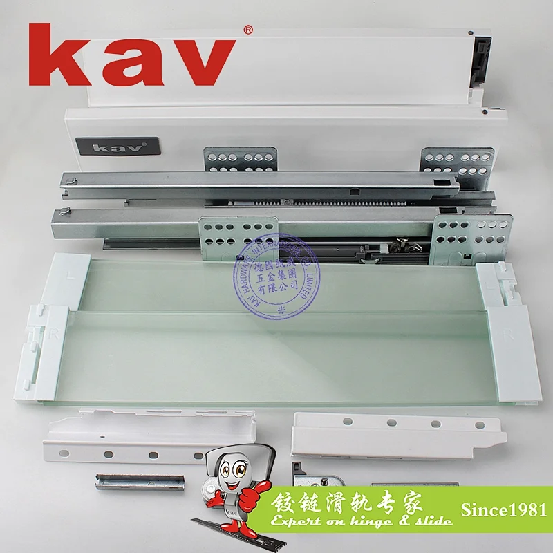 Environmental Galvanized Sheet Double Wall Deawer System Soft Closing Drawer Slide (E660H05-68)