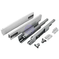 white finish 119mm height tandem box changeable full extension mounting drawer slides