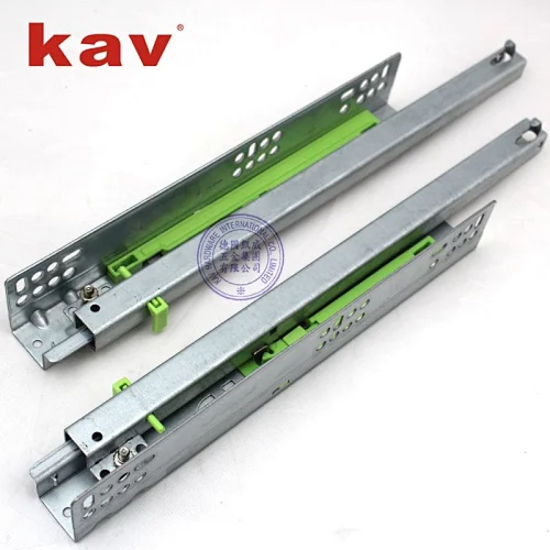 single extension push to open concealed drawer slide with adjustable pin