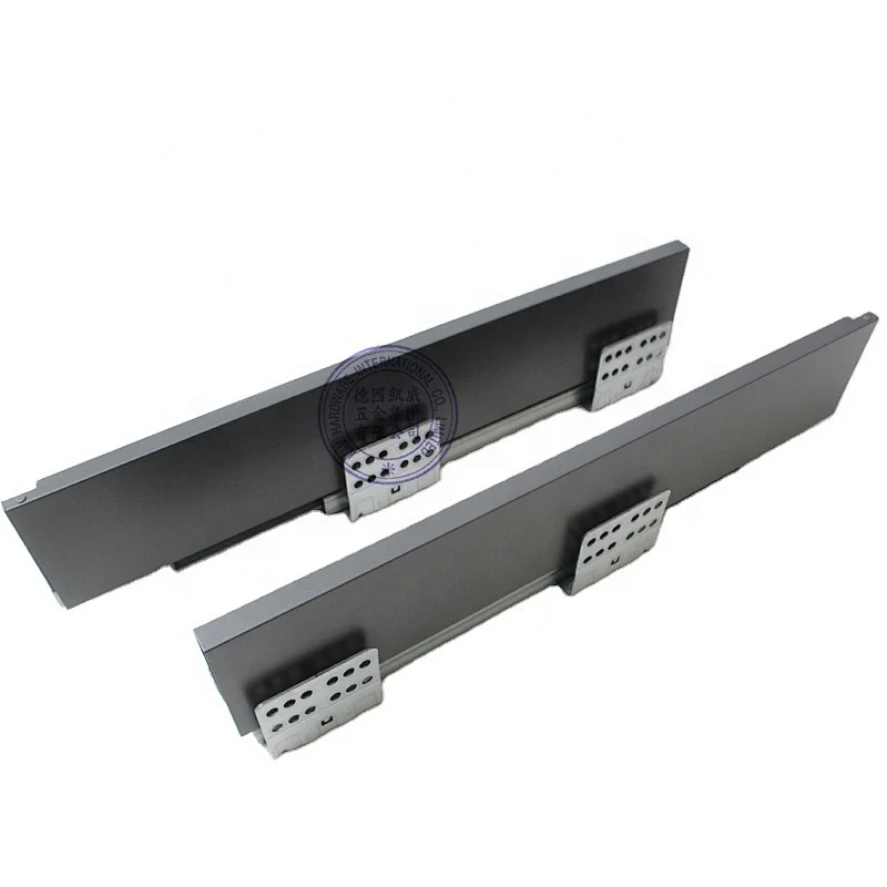 Modern Soft Close Slim Drawer Height 100mm Double Wall Drawer System(E660H06-100)