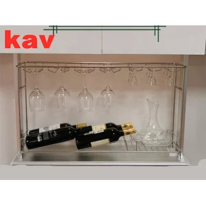 kav furniture hardware double-deck kitchen and cupboard electric lifter basket easy control
