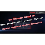 Slim soft close double wall drawer system