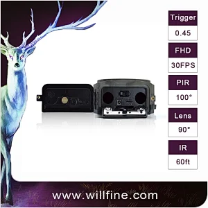 12MP 1080P PIR Motion Detection Wide/Regular Optional Lens 0.4s Response 850nm/940nm IR Wholesale Wireless Trail Camera with 3G