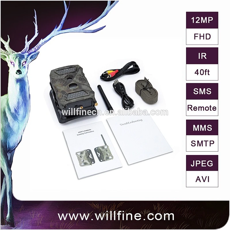 Multi-language 12MP Infrared Night Vision Wireless Motion Sensor Hidden Camera Hunting Camera