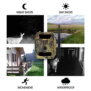 Night Vision Wildlife Scouting Site Security Phone App SMS Remote Control GSM MMS Hunting Trail Camera GPRS