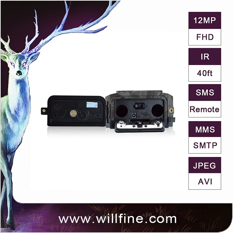 Good quality 12mp 940nm mini mms gprs Waterproof Infrared wild game hunting cameras with time lapse function