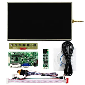 DVI,VGA LCD Controllers 10.1 Inch 1366x768 IPS Lcd with Touch Panel Screen