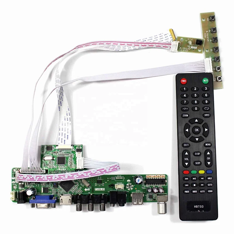 Tv input lcd controller board with 14inch 1920x1080 edp LCD panel