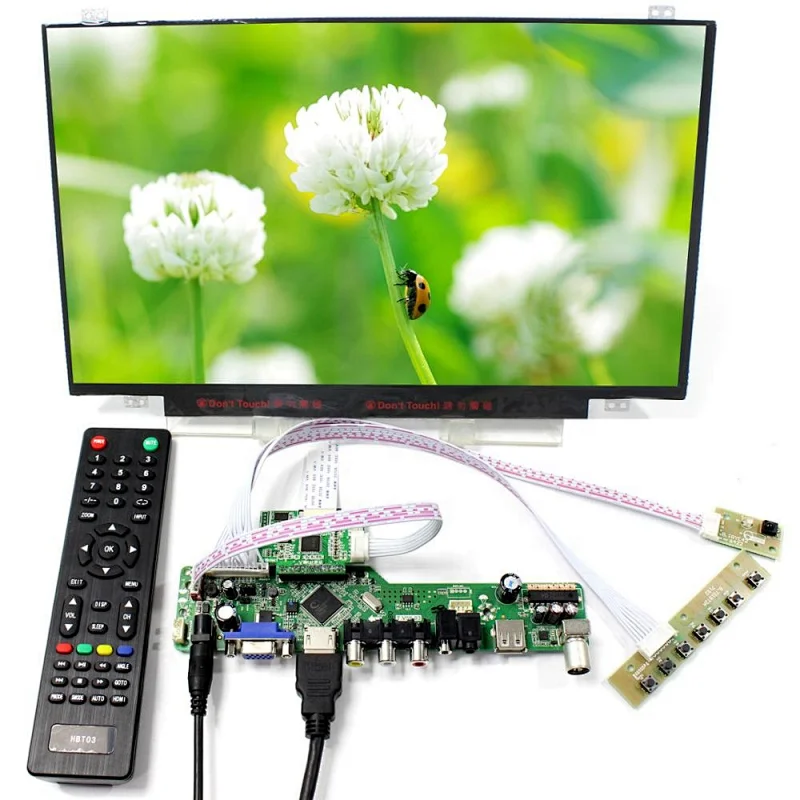 Tv input lcd controller board with 14inch 1920x1080 edp LCD panel