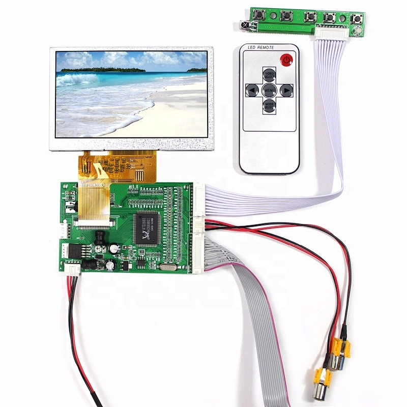VGA, 2AV Control board 4.3inch TFT 480x272 lcd display with touch Screen panel