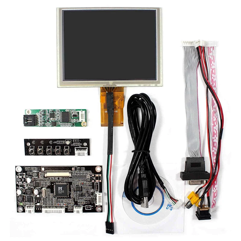 VGA,AV LCD controller board mini 5 inch lcd screen with touch