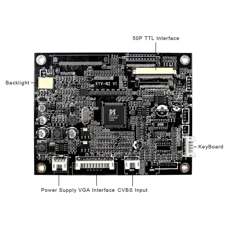 640x480 digital tft lcd module 5.6inch AT056TN52 with touch panel, VGA AV lcd controller board