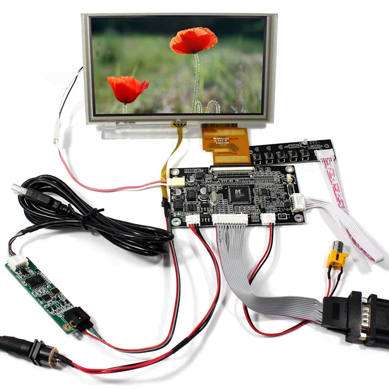 VGA+AV LCD Controller Board 6.2inch 800x480 HSD062IDW1 LCD With Touch screen controller board